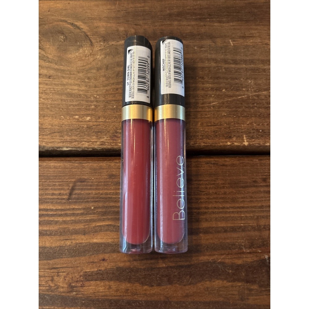 2 - Believe Beauty Velvet Matte Lipsticks- Up Town Girl & Mischief - 0.15 fl oz - Picture 2 of 3